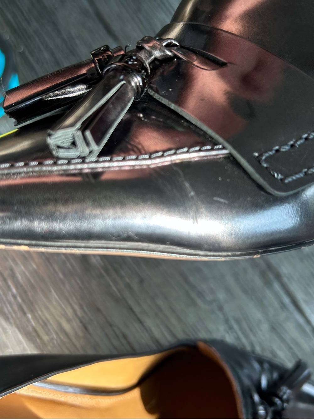 Coach Metallic Gunmetal Pointed-Toe Tassel Loafers- gorgeous classy pump - Picture 12 of 12